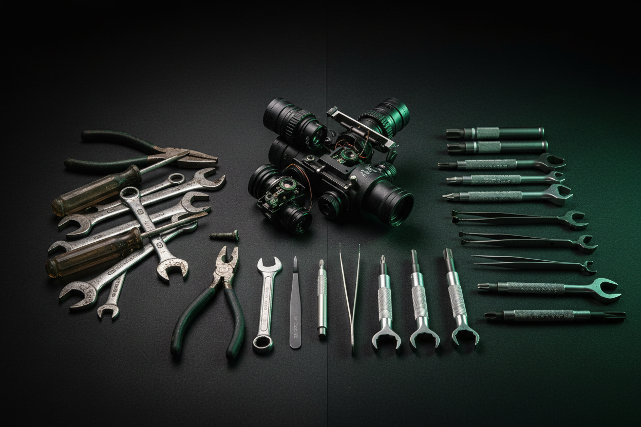 Why Cheap Tools Ruin Expensive NVGs: The Necessity of Specialized Assembly Tool Sets
