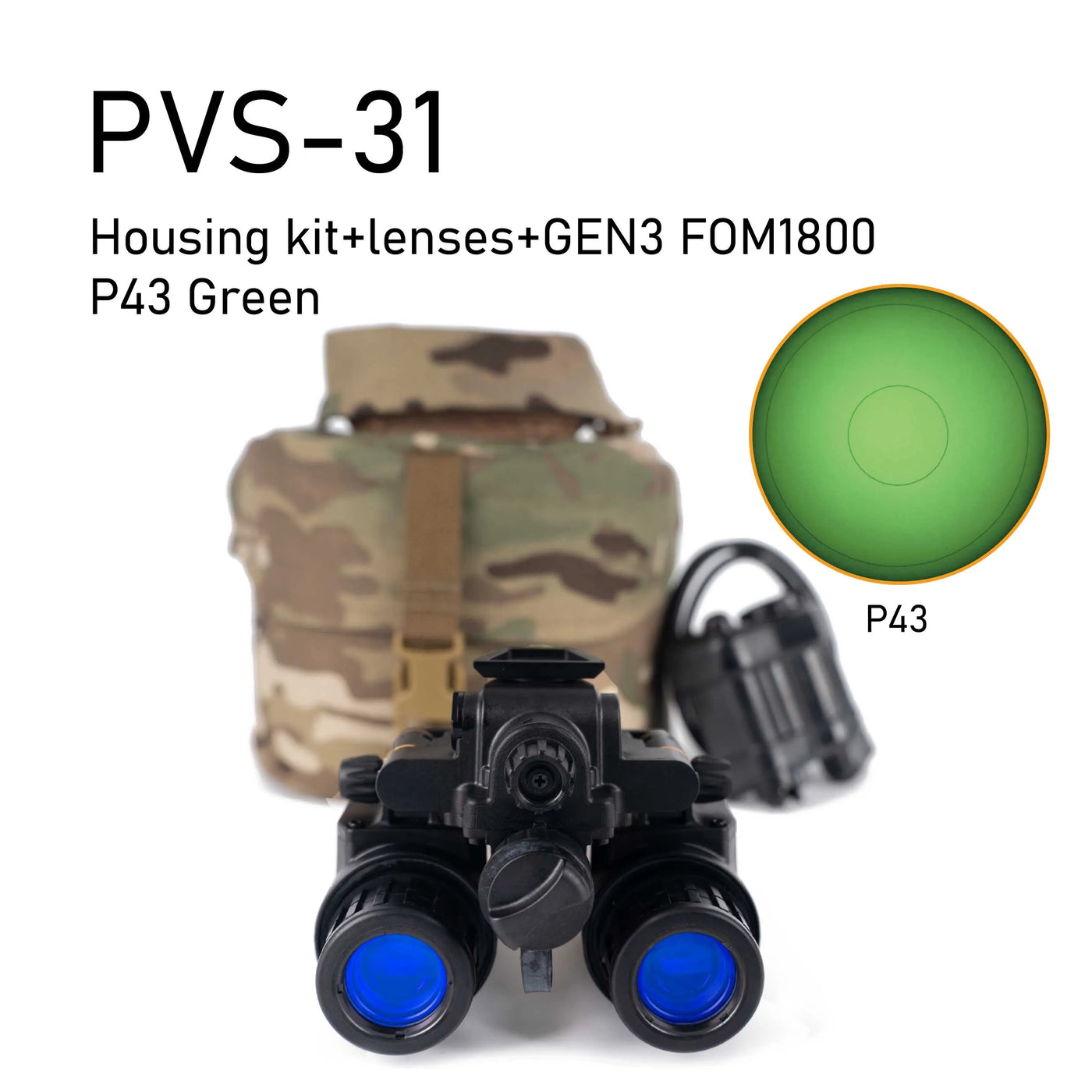 ARGUS製ブリッジ使用　POD31 ハウジング、レンズセット　pvs-31 ARGUS PVS-31 NNVT Gen3 Night Vision Goggles | FOM 1800+ P45 White
