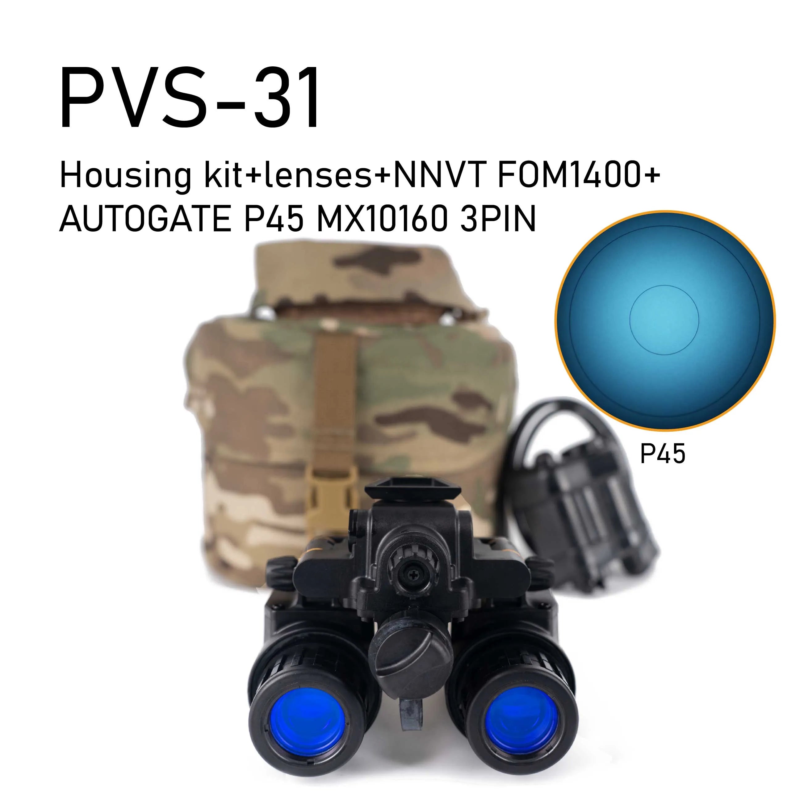 PVS-31 NNVT NVT5 GEN2+ FOM1400+ AUTOGATE P45 MX10160 3PIN