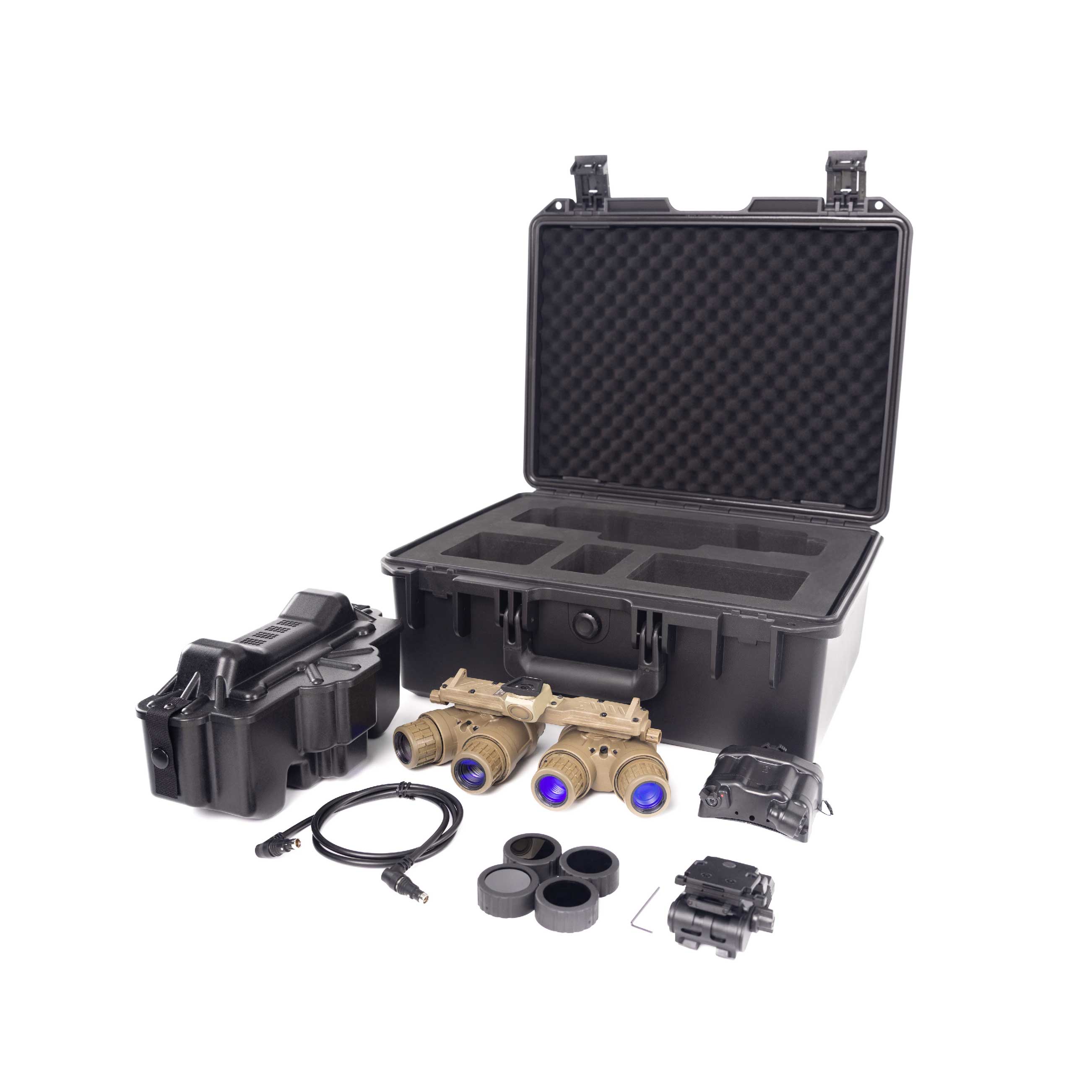 ARGUS PNVG-18 Panoramic Night Vision Goggles with NNVT Gen2+ FOM1400+ White Phosphor Tubes and 3-Wire Configuration