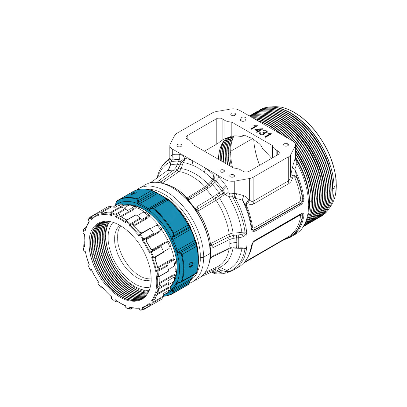 BVND1431 PVS14 D-COLLAR Objective Lenses Retaining Lock Ring