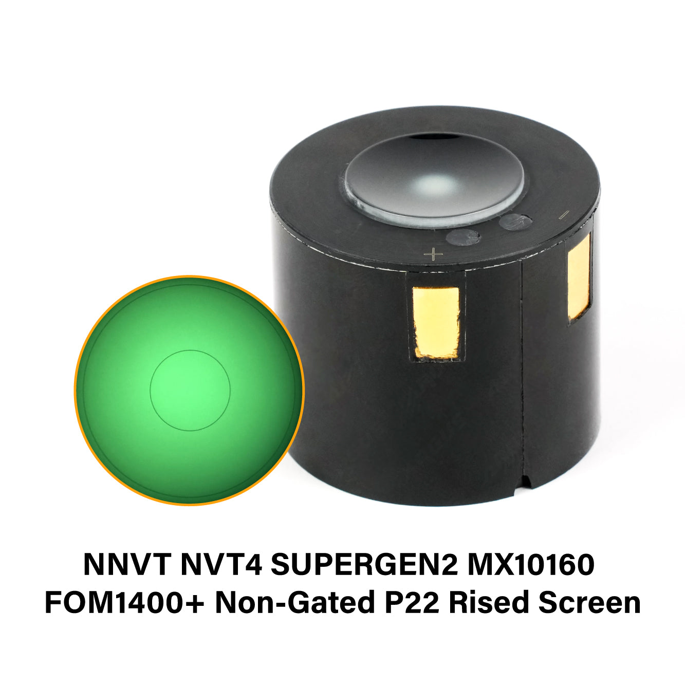 NNVT NVT4 GT4864 P22 FOM1400 Raised Screen Non-AUTOGATED Green Phosphor 18MM SMALL ANVIS 10160 STYLE