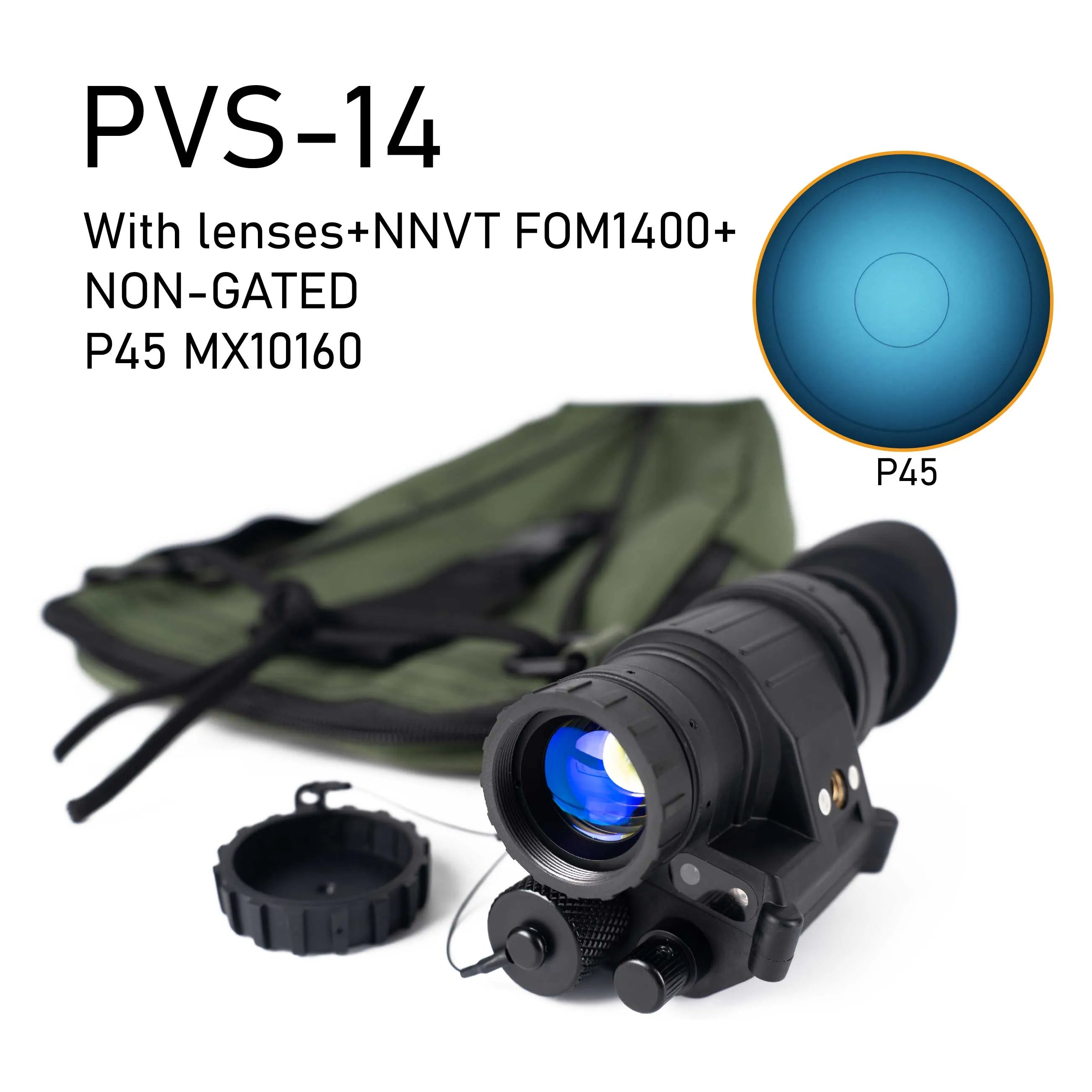 PVS-14 NNVT NVT4 GEN2+ FOM1400+ NON-GATED P45 MX10160